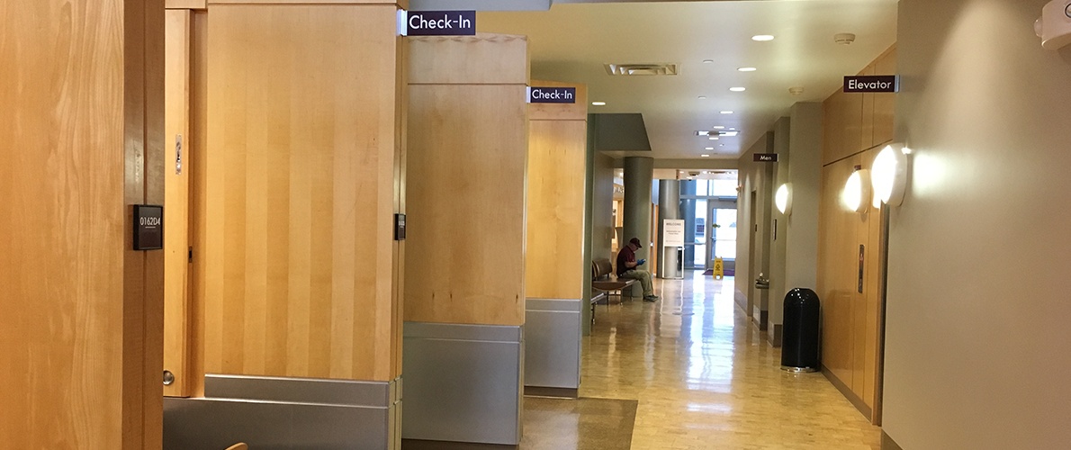 SIU Student Health Center Main Lobby Hallway