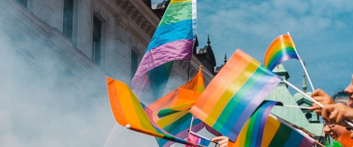 Pride flag banner
