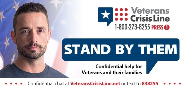 Veteran's Crisis Line 1-800-273-8255